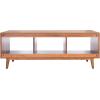 SAFAVIEH Cricket TV Stand for up to 55″ Flatscreen – Natural Acacia, Open Shelf Design, Entertainment Media Console (MED5002A)(Natural Acacia)