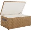 SAFAVIEH Home Collection – Ashban Natural Seagrass Rectangular Rattan Storage Trunk Bench with Side Handles, Fully Assembled (SEA7036A)