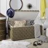 SAFAVIEH Home Collection – Ashban Natural Seagrass Rectangular Rattan Storage Trunk Bench with Side Handles, Fully Assembled (SEA7036A)