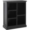 SAFAVIEH Home Collection – Maralah 5-Shelf Solid Wood Bookcase, White, 25″ Wide Storage Display Shelf, Fully Assembled (AMH6634B)(Black)