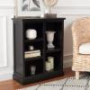 SAFAVIEH Home Collection – Maralah 5-Shelf Solid Wood Bookcase, White, 25″ Wide Storage Display Shelf, Fully Assembled (AMH6634B)(Black)