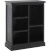 SAFAVIEH Home Collection – Maralah 5-Shelf Solid Wood Bookcase, White, 25″ Wide Storage Display Shelf, Fully Assembled (AMH6634B)(Black)
