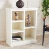 SAFAVIEH Home Collection – Maralah 5-Shelf Solid Wood Bookcase, White, 25″ Wide Storage Display Shelf, Fully Assembled (AMH6634B)(White)