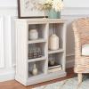 SAFAVIEH Home Collection – Maralah 5-Shelf Solid Wood Bookcase, White, 25″ Wide Storage Display Shelf, Fully Assembled (AMH6634B)(White Washed)