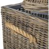 SAFAVIEH Home Collection – Salim Grey Rattan Storage Trunk with Handles, Woven Wicker Storage Chest for Living Room, Bedroom or Den, Fully Assembled (SEA7019A)