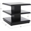 SAFAVIEH Home Collection – Suette Modern Black 3-Tier Square Accent Table with Shelves, Compact Storage Side Table for Living Room or Bedroom (ACC5001B)(Black)