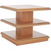 SAFAVIEH Home Collection – Suette Modern Black 3-Tier Square Accent Table with Shelves, Compact Storage Side Table for Living Room or Bedroom (ACC5001B)(Natural)