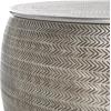 SAFAVIEH Home Collection Apoline Antique Silver Drum Storage Coffee Table (Fully Assembled)(Antique Silver)