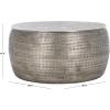 SAFAVIEH Home Collection Apoline Antique Silver Drum Storage Coffee Table (Fully Assembled)(Antique Silver)
