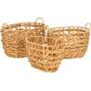 SAFAVIEH Home Collection Home Collection Langdon Natural Water hyacinth Set of 3 Storage Baskets (Fully Assembled)