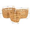 SAFAVIEH Home Collection Home Collection Langdon Natural Water hyacinth Set of 3 Storage Baskets (Fully Assembled)