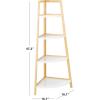 SAFAVIEH Home Collection Home Collection Rainier White/Natural 4-Tier Corner Storage Shelf