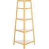 SAFAVIEH Home Collection Home Collection Rainier White/Natural 4-Tier Corner Storage Shelf