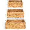 SAFAVIEH Home Collection Home Collection Reilly Natural Water hyacinth Set of 3 Storage Baskets (Fully Assembled)
