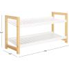 SAFAVIEH Home Collection Home Collection Wylie White/Natural Storage Shoe Rack