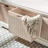 SAFAVIEH Home Collection Landers Distressed White 3-Drawer/Cushion Storage Bench (Fully Assembled) BCH5703A(Distressed White)