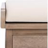 SAFAVIEH Home Collection Landers Distressed White 3-Drawer/Cushion Storage Bench (Fully Assembled) BCH5703A(Sand)