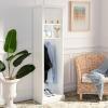 SAFAVIEH Home Collection Layli Farmhouse Antique White 4-Shelf 2-Hook Top Storage Hall Tree (Fully Assembled)(Antique White)