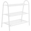 SAFAVIEH Home Collection Mira White Metal 3-Tier Storage Shoe Rack