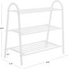 SAFAVIEH Home Collection Mira White Metal 3-Tier Storage Shoe Rack