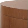 SAFAVIEH Home Collection Rafaela Black Round Tray Top Storage Coffee Table (Fully Assembled)(Natural Brown)