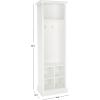 SAFAVIEH Home Collection Surrey Farmhouse Antique White 6-Shelf 2-Hook Bottom Storage Hall Tree (Fully Assembled)(Antique White)