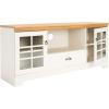 SAFAVIEH Home Collection Trudy White Wash and Oak 1-Drawer 2-Shelf Storage TV Media Stand (up to 60-inch Flat Screen)