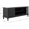 SAFAVIEH Ozark TV Stand for up to 55″ Flatscreen – Brown, 2 Doors with Interior Storage, 2 Open Shelves, Entertainment Media Console (MED5700C)(Black)
