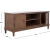 SAFAVIEH Ozark TV Stand for up to 55″ Flatscreen – Brown, 2 Doors with Interior Storage, 2 Open Shelves, Entertainment Media Console (MED5700C)(Brown)