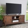SAFAVIEH Ozark TV Stand for up to 55″ Flatscreen – Brown, 2 Doors with Interior Storage, 2 Open Shelves, Entertainment Media Console (MED5700C)(Brown)