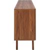 SAFAVIEH Piran TV Stand for up to 70″ Flatscreen – Oak Brown & Gold, 4 Doors with Interior Storage, Entertainment Media Console (MED9611D)(Walnut / Gold)
