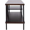 Safavieh Home Bruno Industrial Walnut and Black Storage Shelves TV Media Stand