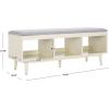Safavieh Home Collection BCH5000 Bench, Grey/Cream