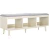 Safavieh Home Collection BCH5000 Bench, Grey/Cream