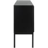 Safavieh Home Collection Zadie Coastal Black/Natural Rattan 3-Door Storage Sideboard(Black/Natural)