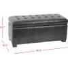 Safavieh Hudson Collection Nolita Leather Large Storage Bench, Saddle(Black)