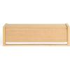 SAFAVIEH Couture Collection – Tyrell Natural Brown Wood Storage Bench, Modern Open-Base Design, Fully Assembled (SFV4257A)(Natural)