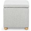 SAFAVIEH Couture Collection Becka Grey Boucle/Natural Square Storage Ottoman (Fully Assembled)(Grey/Natural)