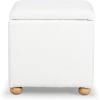 SAFAVIEH Couture Collection Becka Grey Boucle/Natural Square Storage Ottoman (Fully Assembled)(Ivory/Natural)