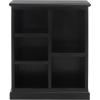 SAFAVIEH Home Collection – Maralah 5-Shelf Solid Wood Bookcase, White, 25″ Wide Storage Display Shelf, Fully Assembled (AMH6634B)(Black)