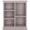 SAFAVIEH Home Collection – Maralah 5-Shelf Solid Wood Bookcase, White, 25″ Wide Storage Display Shelf, Fully Assembled (AMH6634B)(Grey)