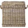 SAFAVIEH Home Collection – Sidonie Grey Rattan Storage Hamper, Wicker Storage Basket with Iron Frame for Bedroom, Bathroom or Living Room, Fully Assembled (SEA7020A)(Grey)