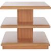 SAFAVIEH Home Collection – Suette Modern Black 3-Tier Square Accent Table with Shelves, Compact Storage Side Table for Living Room or Bedroom (ACC5001B)(Natural)