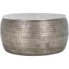 SAFAVIEH Home Collection Apoline Antique Silver Drum Storage Coffee Table (Fully Assembled)(Antique Silver)