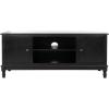 SAFAVIEH Ozark TV Stand for up to 55″ Flatscreen – Brown, 2 Doors with Interior Storage, 2 Open Shelves, Entertainment Media Console (MED5700C)(Black)