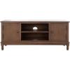 SAFAVIEH Ozark TV Stand for up to 55″ Flatscreen – Brown, 2 Doors with Interior Storage, 2 Open Shelves, Entertainment Media Console (MED5700C)(Brown)