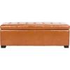 Safavieh Hudson Collection Nolita Leather Large Storage Bench, Saddle(Saddle)