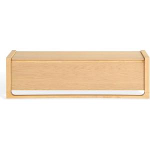 SAFAVIEH Couture Collection – Tyrell Natural Brown Wood Storage Bench, Modern Open-Base Design, Fully Assembled (SFV4257A)(Natural)