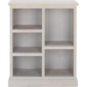 SAFAVIEH Home Collection – Maralah 5-Shelf Solid Wood Bookcase, White, 25″ Wide Storage Display Shelf, Fully Assembled (AMH6634B)(White Washed)