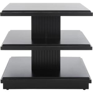 SAFAVIEH Home Collection – Suette Modern Black 3-Tier Square Accent Table with Shelves, Compact Storage Side Table for Living Room or Bedroom (ACC5001B)(Black)